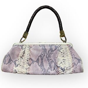 Adrienne Vittadini snake skin baguette bag